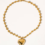 Paris 18K Gold Non-Tarnish Large Heart Chain Necklace