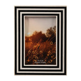 Black/White 4x6 in. Resin Dimensional Lines Photo Frame