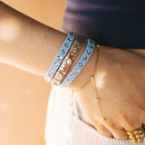 The Skinny Luxe Link Bracelet - Mixed Simple Stone