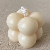 Small Bubble Cube Sculptural Decoration Candle
