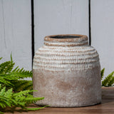 Brio Small Antique Brown Glazed Terracotta Planter Pot
