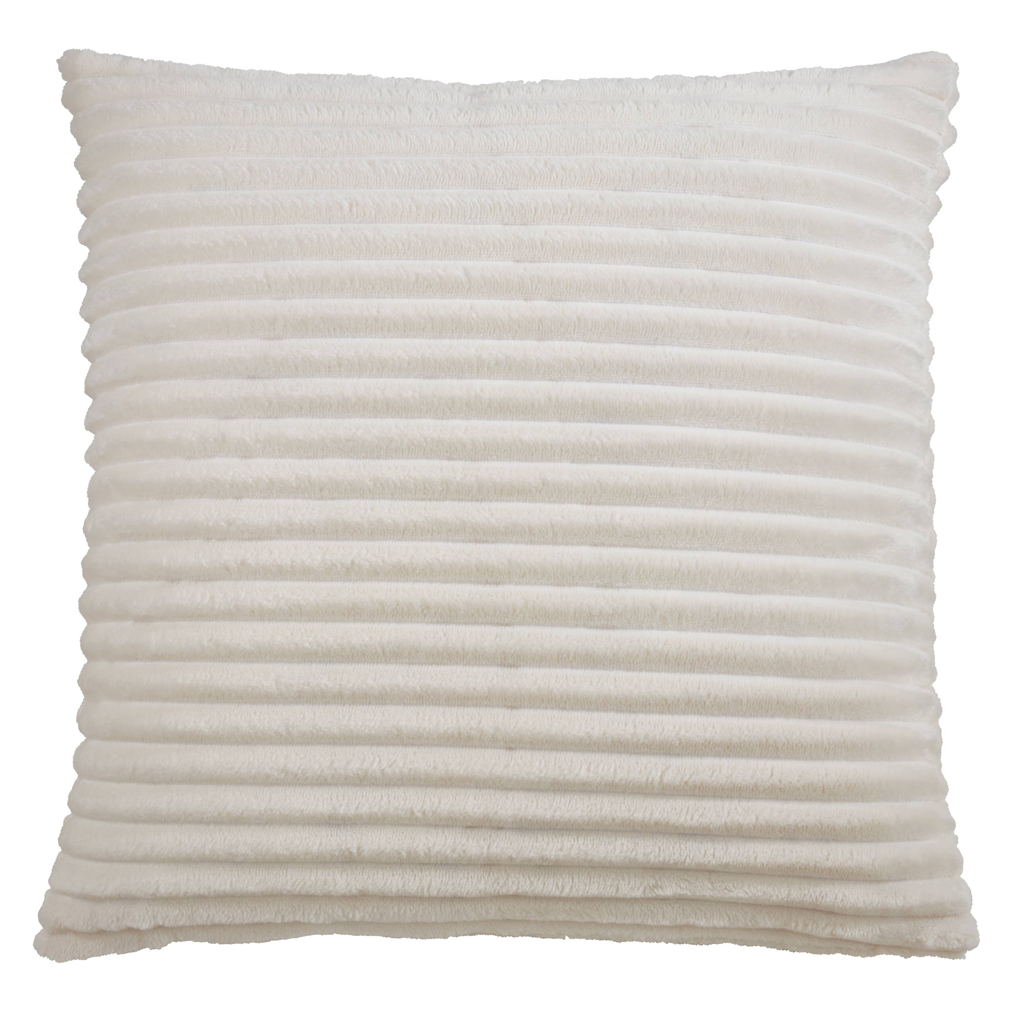 Faux Rabbit Fur Throw Pillow