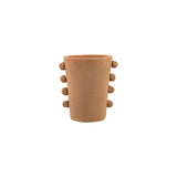 Osa Terracotta Vase with Two Rows of Beads