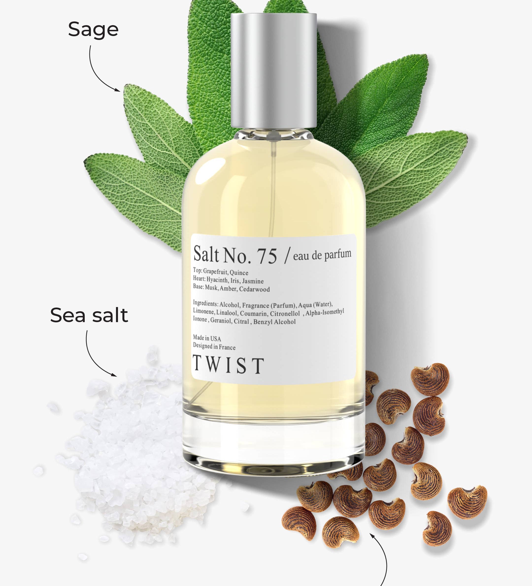 Twist Salt No. 75 Inspired by J. Malone Wood Sage & Sea Salt