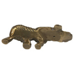 4-1/4" Antiqued Brass Sly Fox Paperweight Tabletop Decor