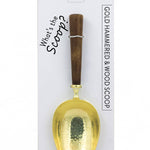 Gold Hammered Ice Scoop w/ Driftwood Handle