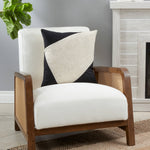 Velvet Throw Pillow With Geometric Design
