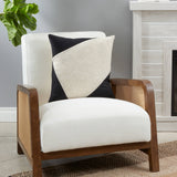 Velvet Throw Pillow With Geometric Design