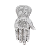 White 10 in. Resin Tattoo Hand Sculpture