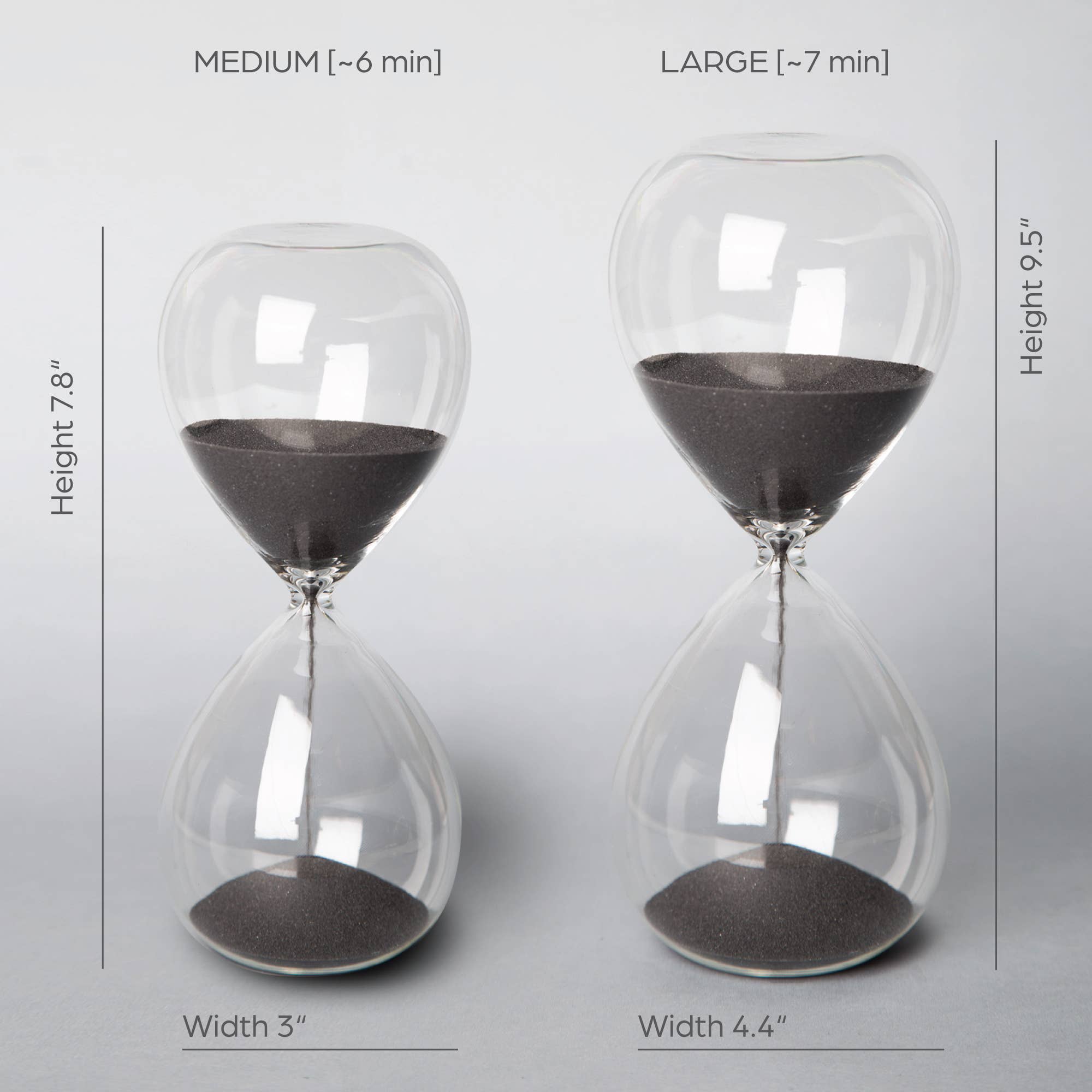 403 - Black Sand Glass Timer