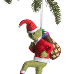Grinch Santa Ornament