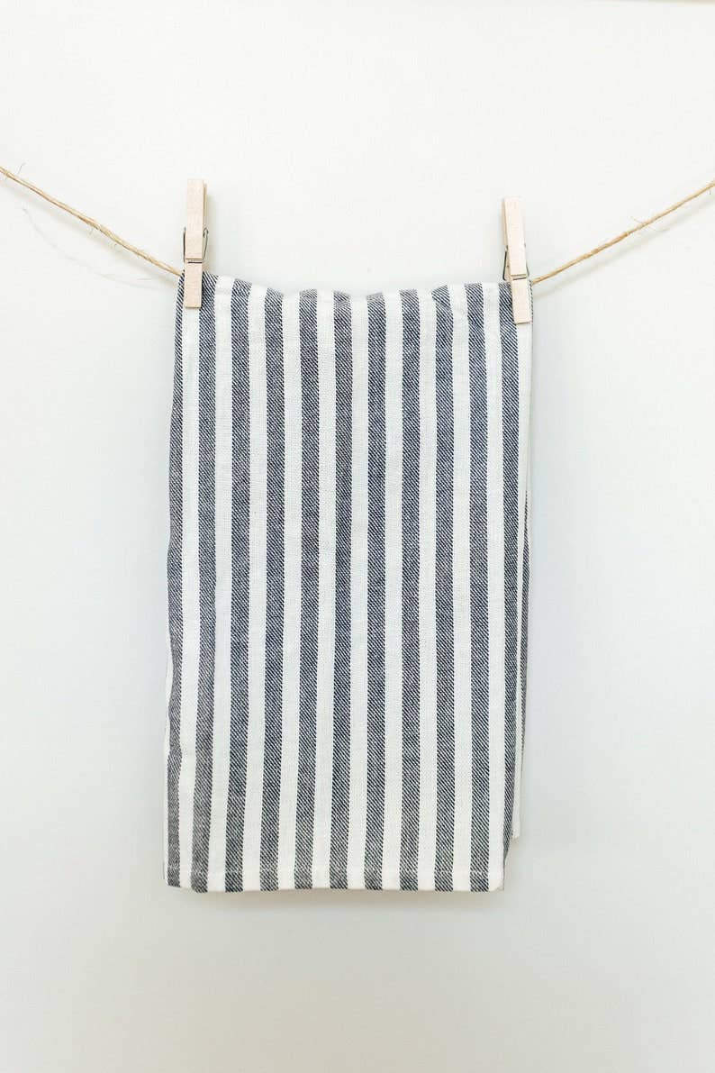 French Striped Dish Towel