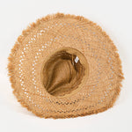 Basket Weave Flat Brim Straw Hat