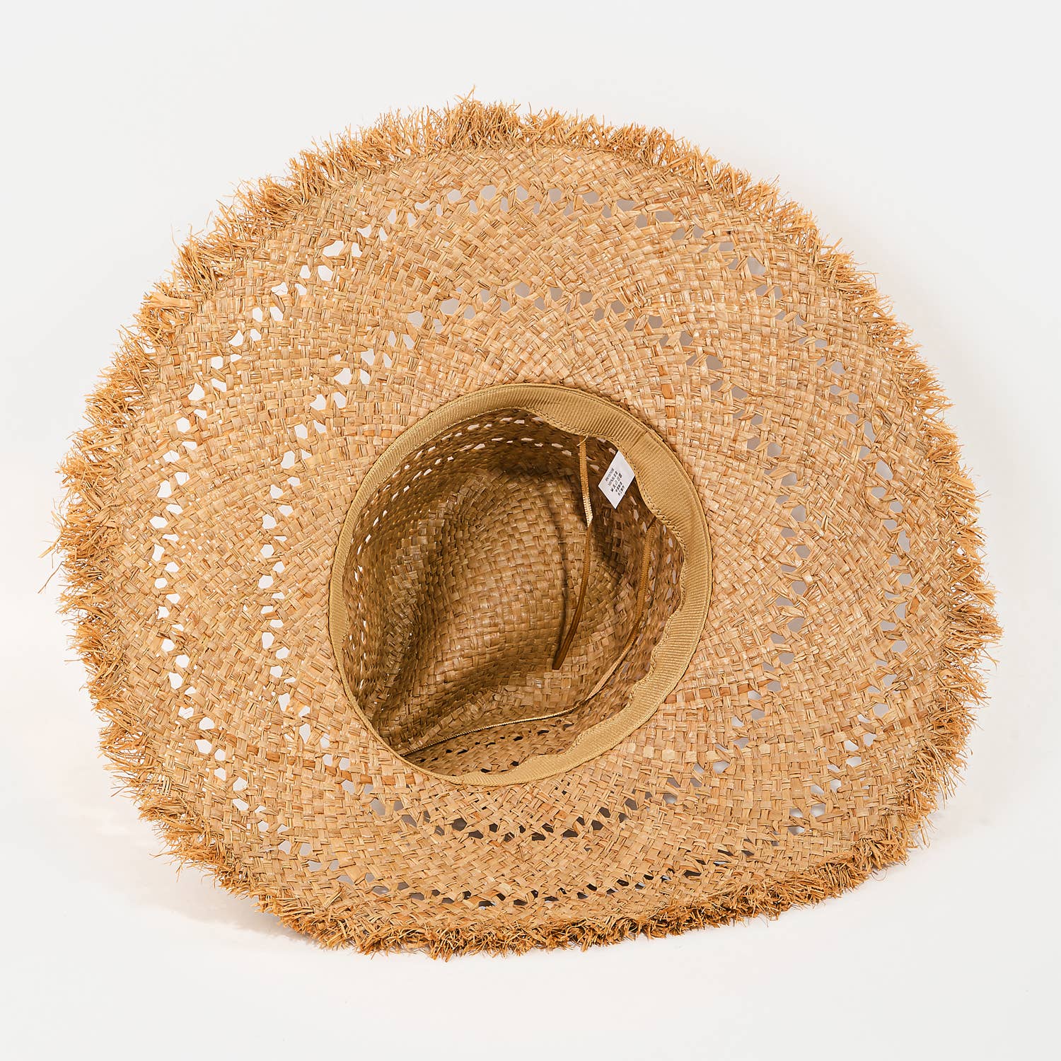 Basket Weave Flat Brim Straw Hat