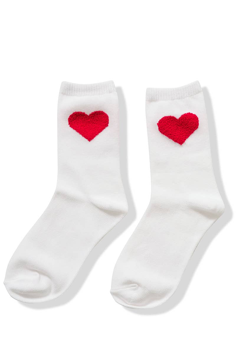 ".._ SI-26013 VALENTINE HEART CREW SOCKS