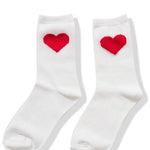 ".._ SI-26013 VALENTINE HEART CREW SOCKS