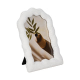 4 in. x 6 in. White Resin Wavy Arch Photo Frame