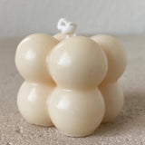 Small Bubble Cube Sculptural Decoration Candle