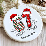 Funny 6 7 Ornament, Christmas 2025 Ornament, 6 7 Xmas Gift