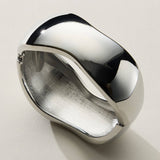Wide Wavy Cuff Bracelet