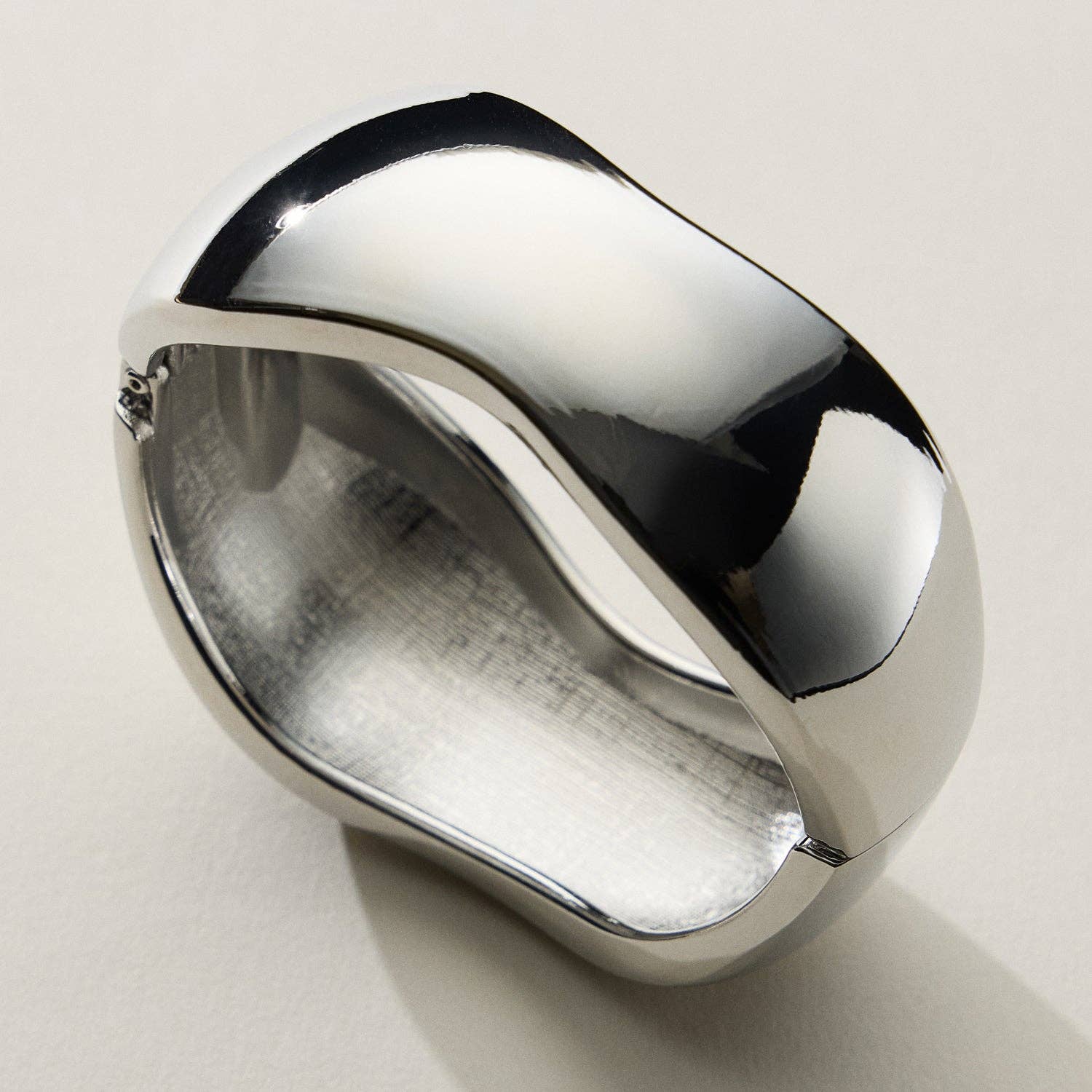 Wide Wavy Cuff Bracelet