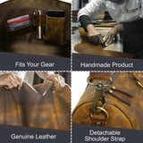 Vintage Leather Duffle Bag 20” Unisex Travel Luggage Bag