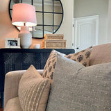 Designer Light Blue Dot Textured Pillow