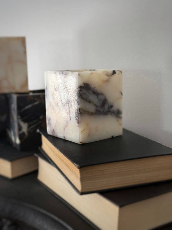 Marble Candle- White Label Ready