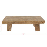 Hazel Footed Stool Mango Wood Farmhouse Riser
