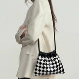 Mini Woven Draw Shoulder Mobile Bag
