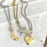 Star moon heart mixed meta necklaces no tarnish jewelry 2025