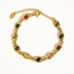 Alba Colored Cubic Zirconia Necklace, Bracelet