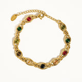 Alba Colored Cubic Zirconia Necklace, Bracelet