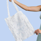 Bride Lace Tote | bachelorette, bridal, wedding, white