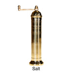 The original 'Brass Mill' - 8" salt grinder and pepper mill set
