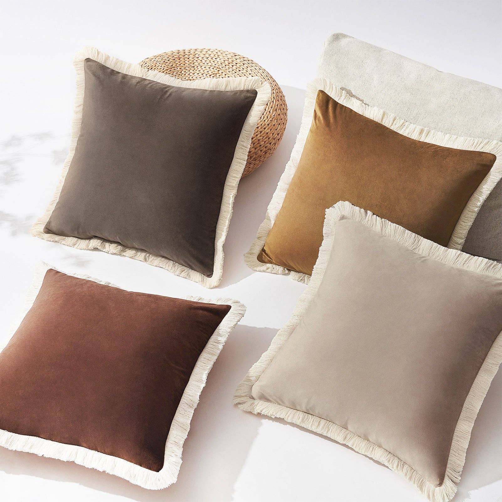 Nacazcol Pillows (each) - Brown/Caramel