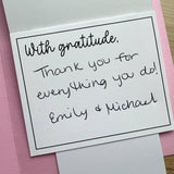 Teacher Appreciation Waterfall Single Gift Card Holder