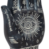 Black 10 in. Resin Novelty Tattoo Hand Sculpture