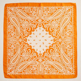 Abstract Pattern Printed Square Silky Satin Scarf