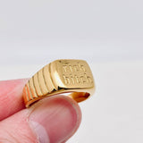 "Rich bitch" 18K Gold Plated Stainless Steel Ring - FGS