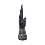 Black 10 in. Resin Novelty Tattoo Hand Sculpture