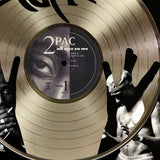 2Pac Laser Cut Record With Poster Art Shadowbox C3