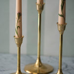 Floral Inlaid Tapered Candles - Set of 3