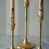 Floral Inlaid Tapered Candles - Set of 3