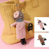 Trench Coat Fashion Doll Keychain / Bag Charm