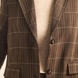 Plaid Oversized Two-Button Blazer Jacket