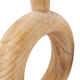 Natural Brown Wood Vase Set