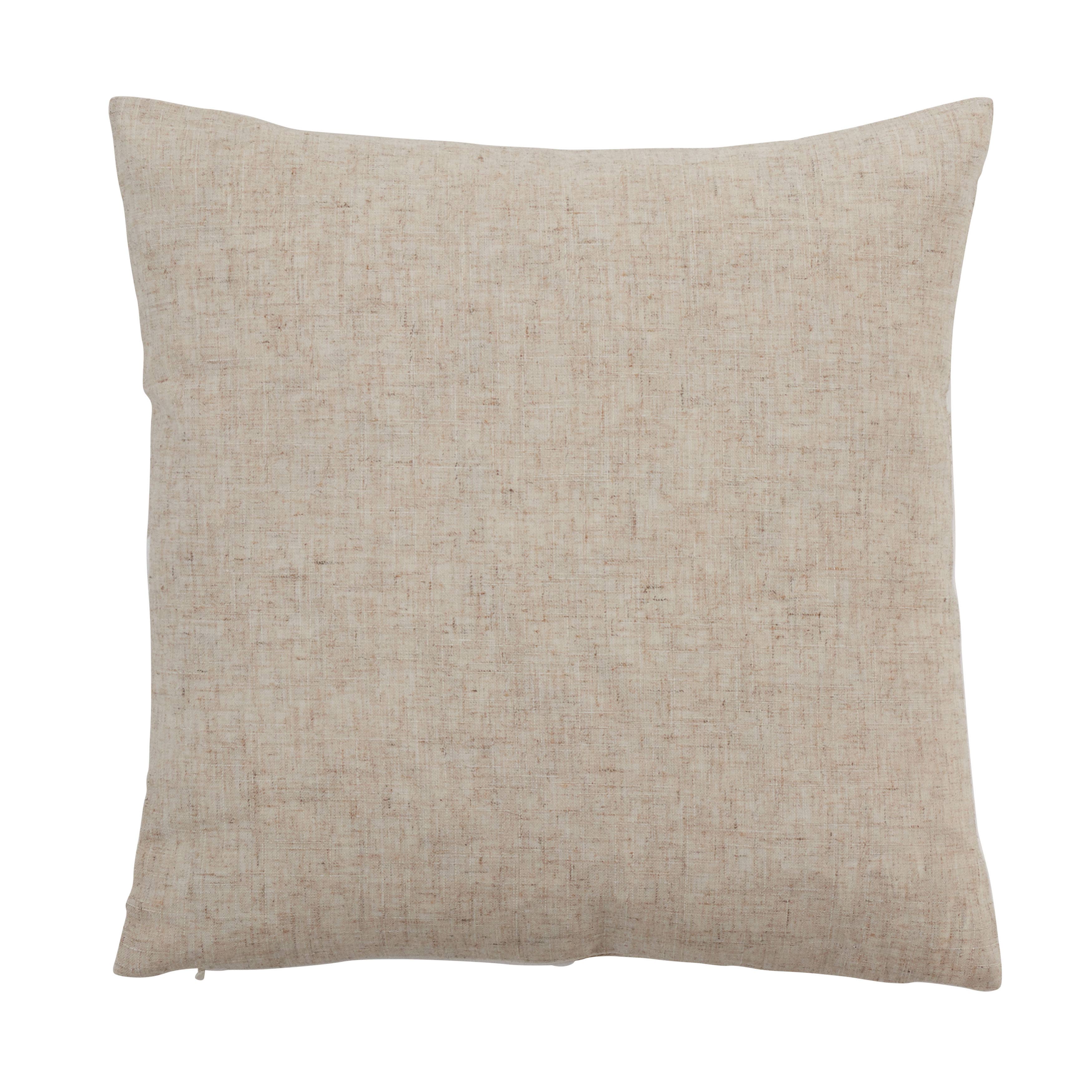 Velvet Throw Pillow With Geometric Design