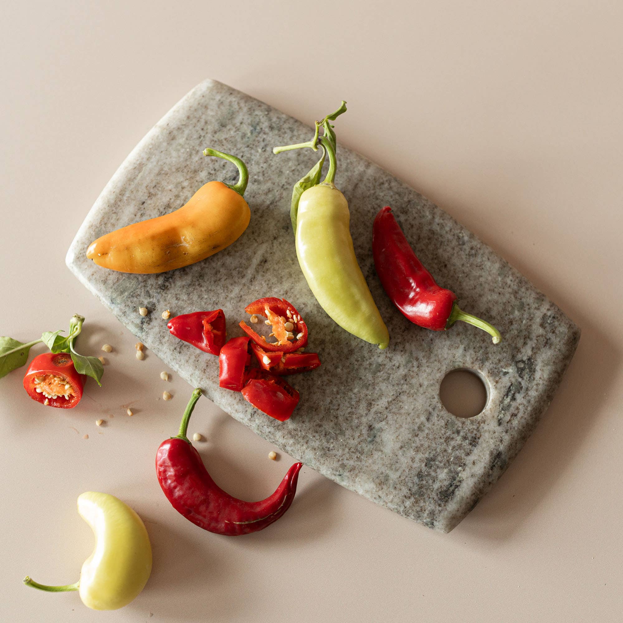 Soren 10" Beige Marble Serving Board