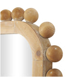 Modern Brown Wood Wall Mirror
